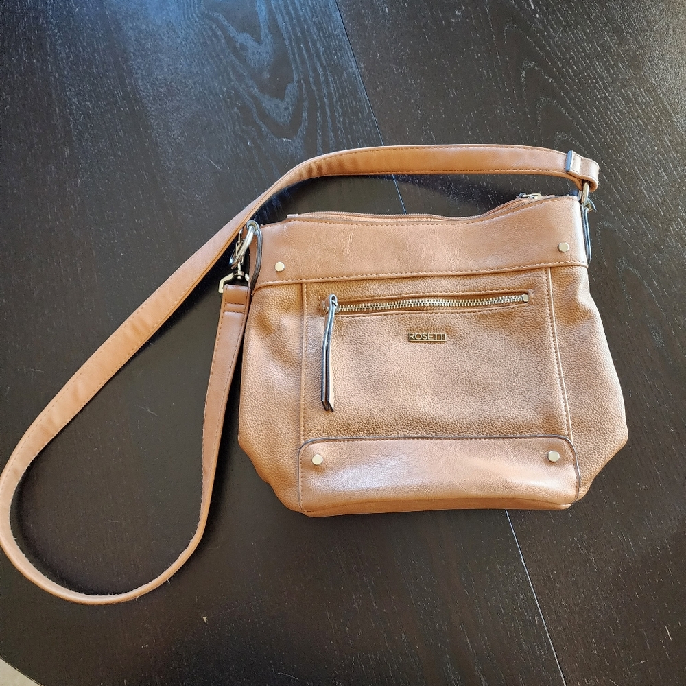 Rosetti Crossbody Handbag Purse Tan Brown Boho Y2K 90's Classic Rare Style